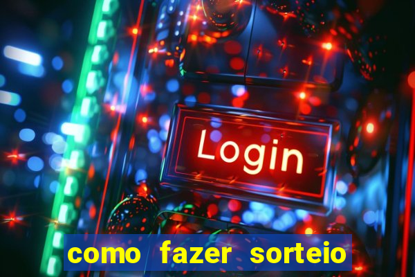 como fazer sorteio de cores online